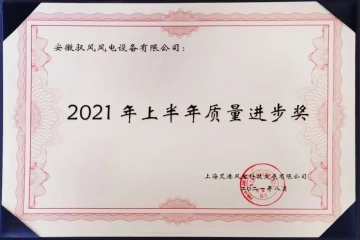 喜讯！驭风荣获“2021年上半年质量进步奖”荣誉称号